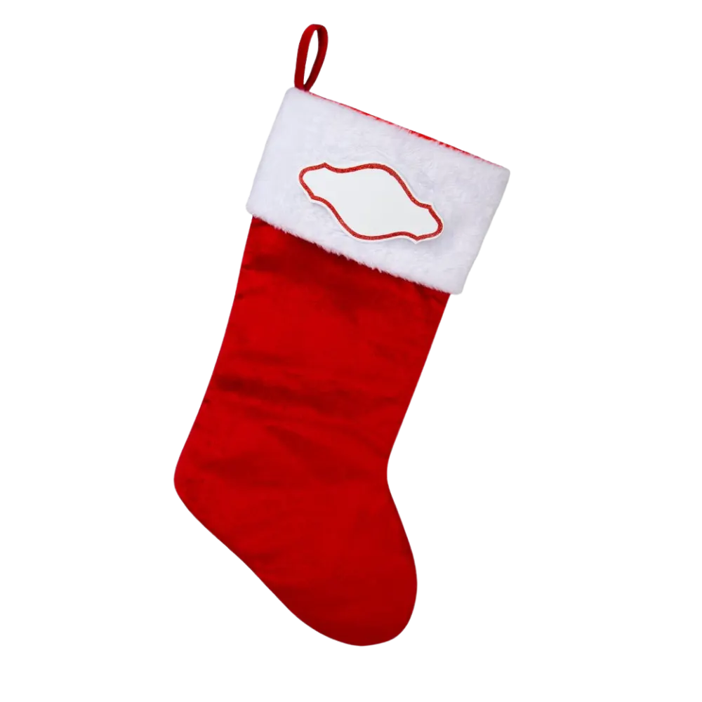 PBS151 RW - New Red & White Personalised Christmas Stocking