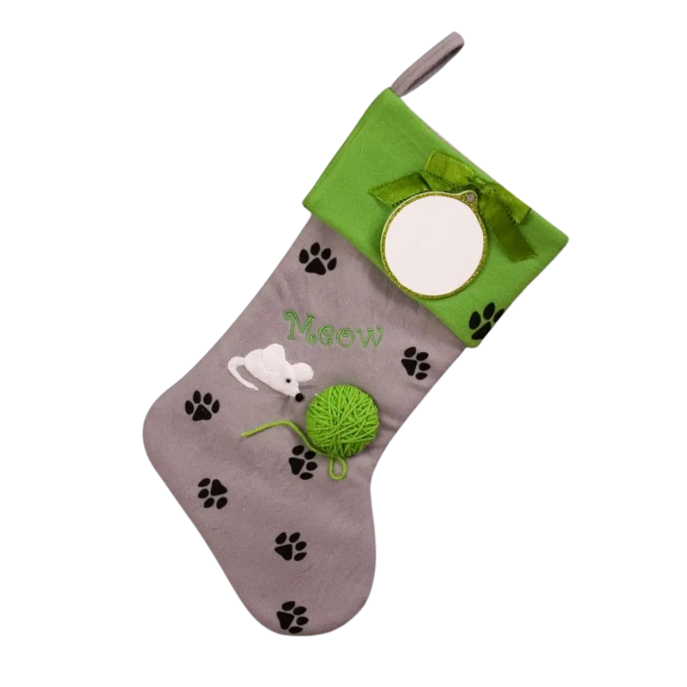 PBS135 KP - Kitty Paws Personalised Christmas Stocking