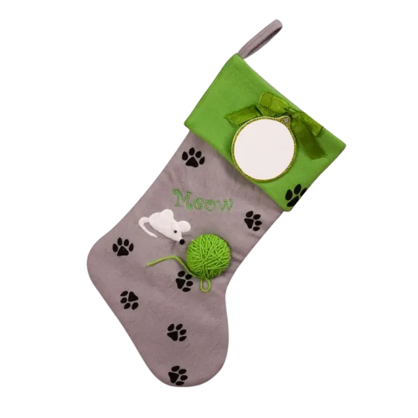 PBS135 KP - Kitty Paws Personalised Christmas Stocking