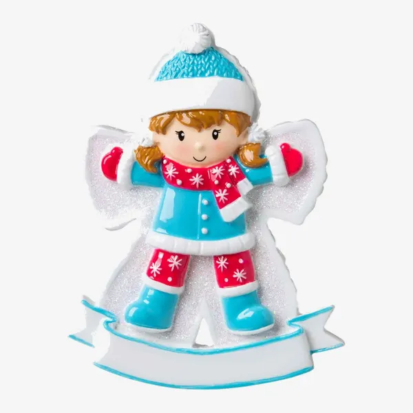 OR1662-G - Snow Angel (Girl) Personalised Christmas Decoration