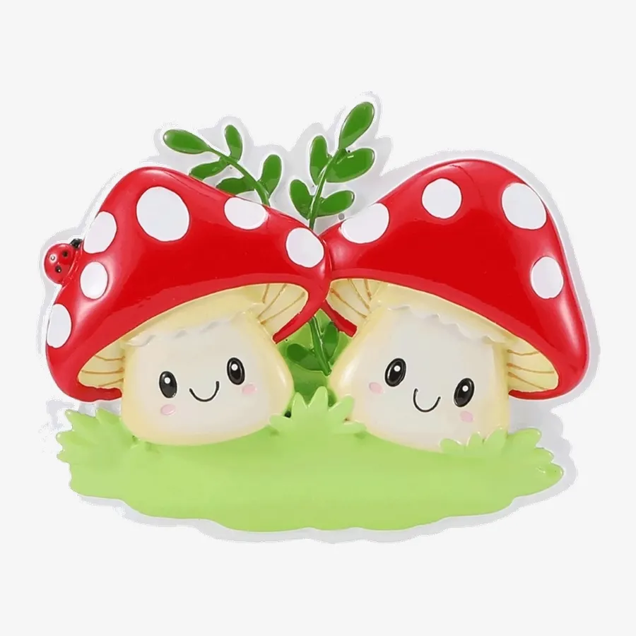OR2465-2 - Mushroom (Family of 2) Personalised Christmas Decoration