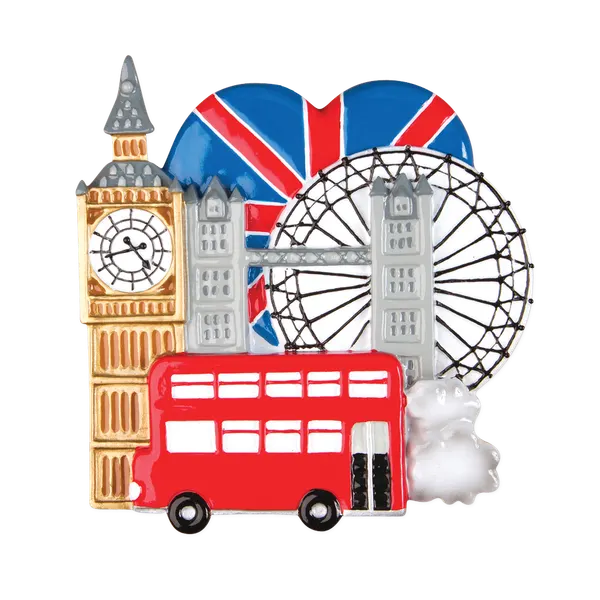 OR1292 - London, England Personalised Christmas Decoration