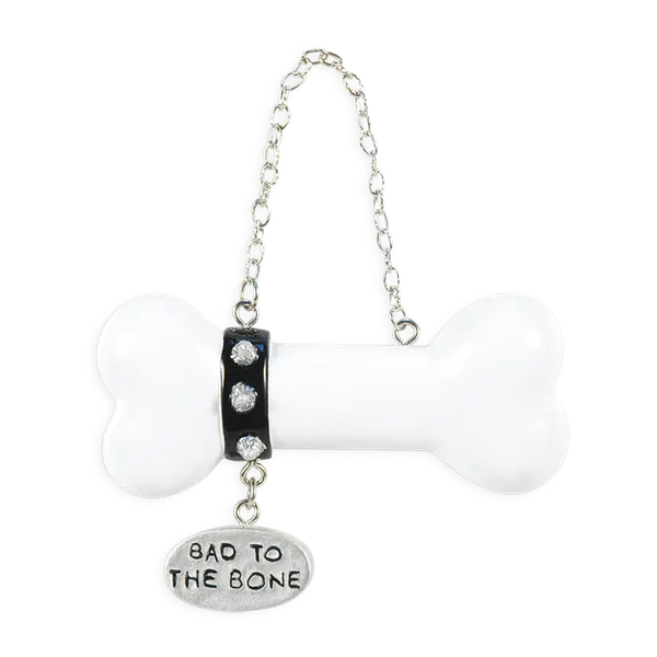 OR1336-B - Bad To The Bone (Black) Personalised Christmas Ornament