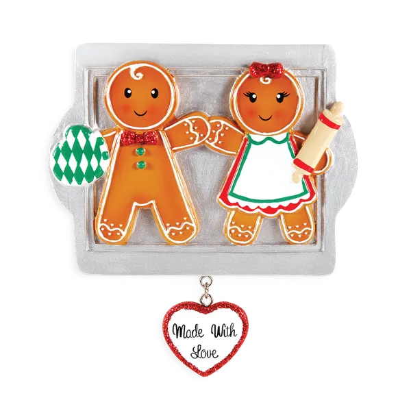 OR1345-2 - Made W/Love Family of 2 Personalised Christmas Decoration