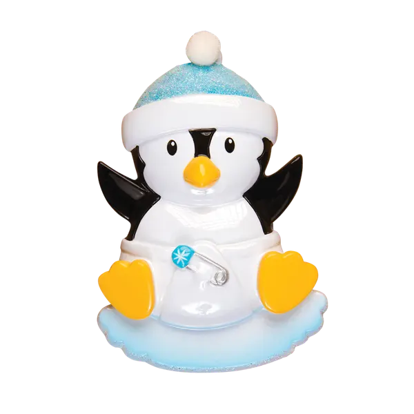 OR1493-B - Baby Penguin Boy Personalised Christmas Decoration