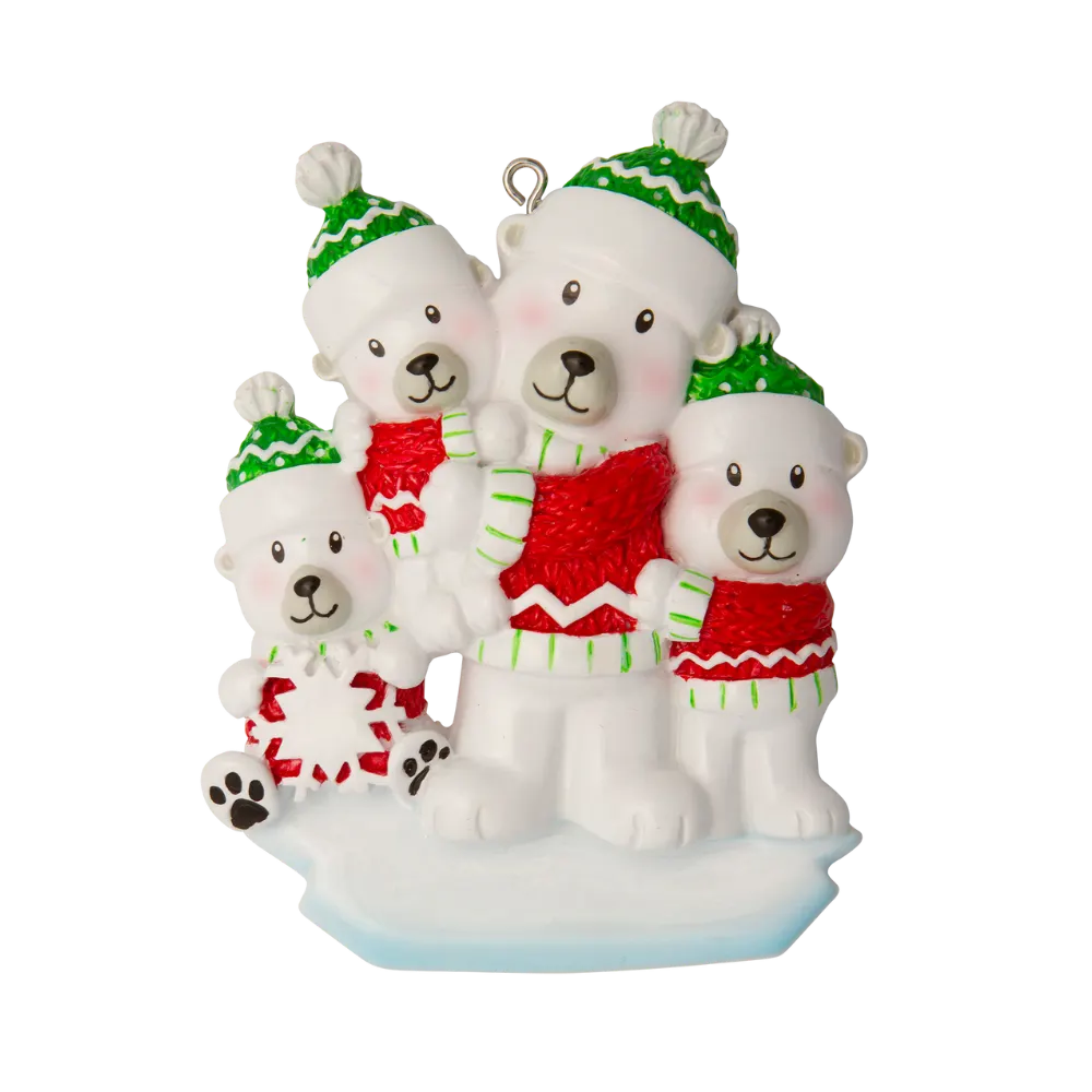 OR1674-3 - Single Dad With 3 Children Personalised Christmas Decoration