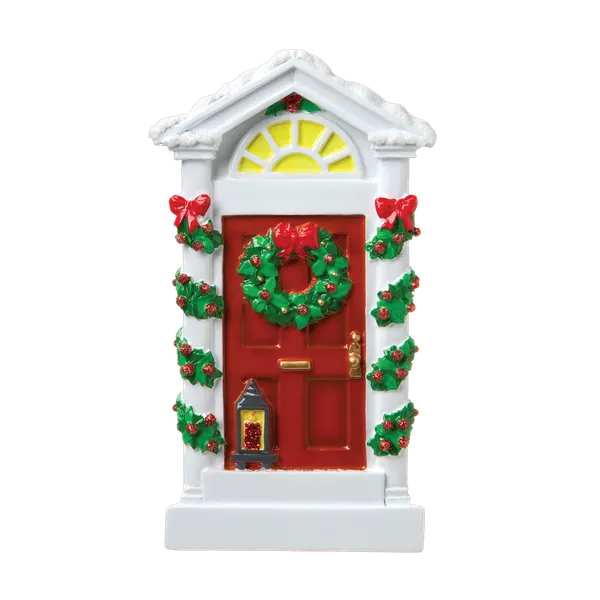 OR1699 - Historic House Door Personalised Christmas Decoration