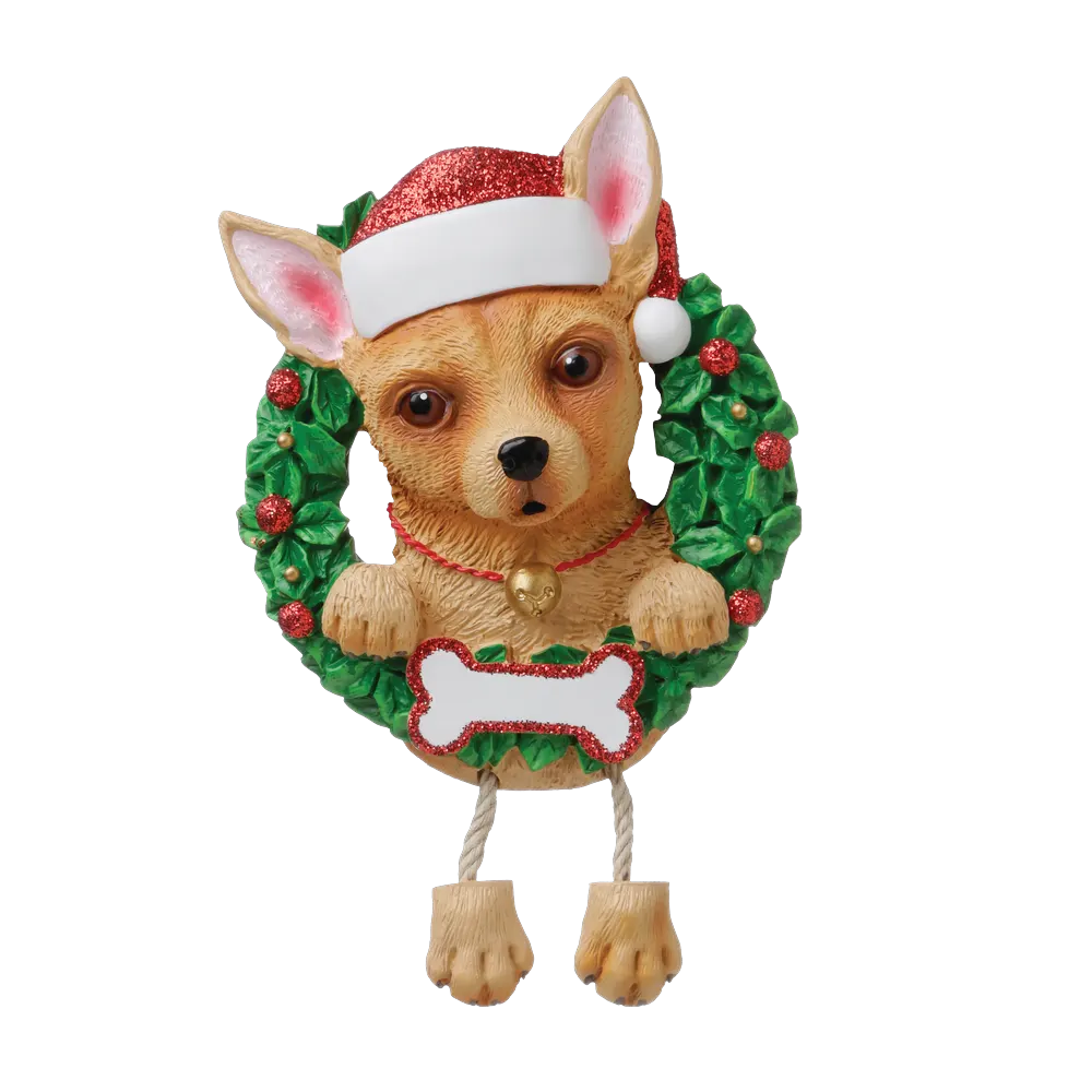 OR1712-CH - Chihuahua (Pure Breed) Personalised Christmas Decoration