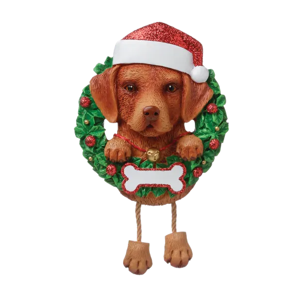 OR1712-CL - Chocolate Lab (Pure Breed) Personalised Christmas Decoration
