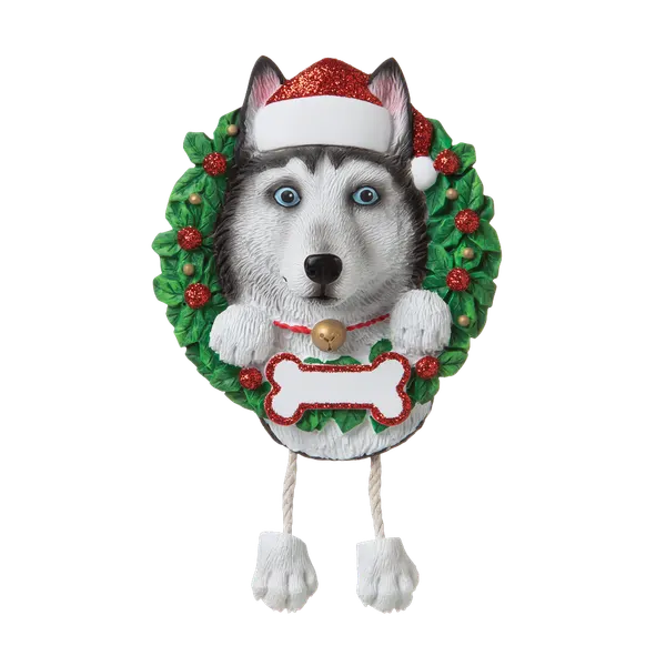 OR1712-SH - Siberian Husky (Pure Breed) Personalised Christmas Decoration