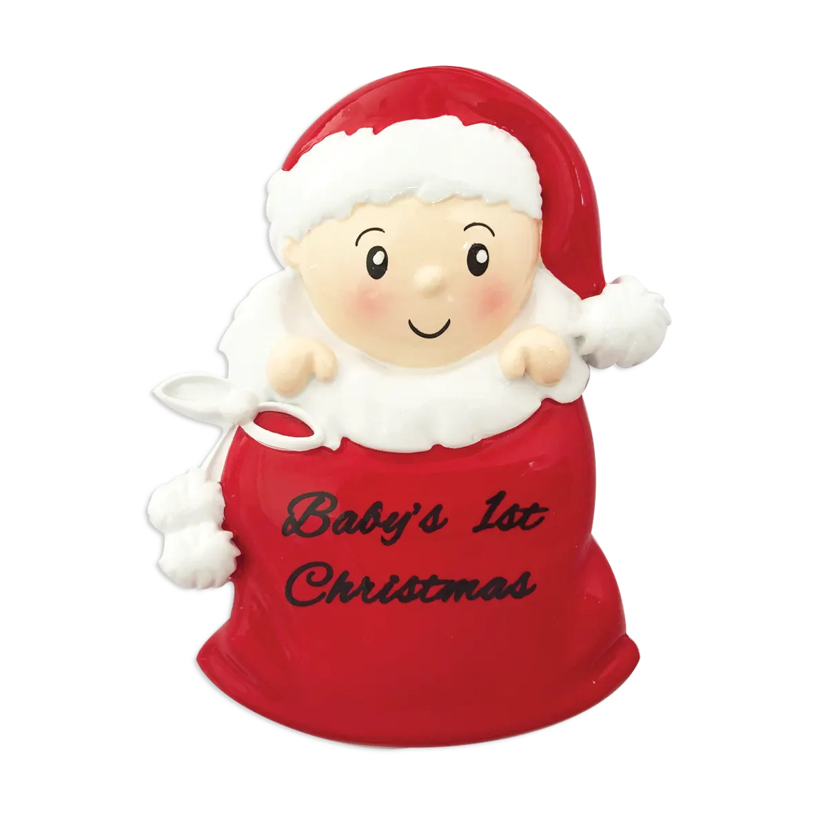 OR1715-R - Red Sack Baby 1St Personalised Christmas Decoration