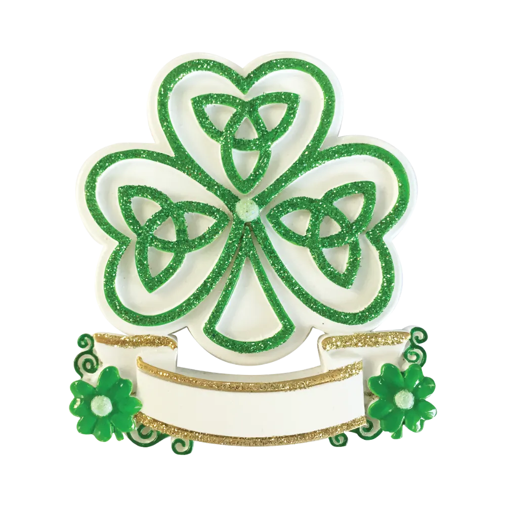 OR1955 - Celtic Shamrock Personalised Christmas Decoration