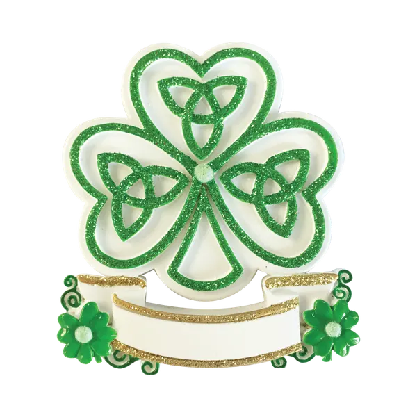 OR1955 - Celtic Shamrock Personalised Christmas Decoration