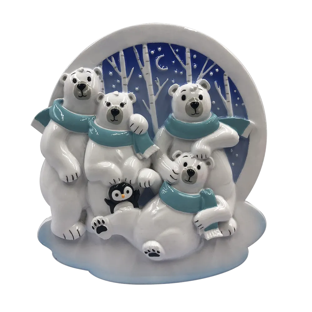 OR2022-4 - Polar Family of 4 Personalised Christmas Decoration