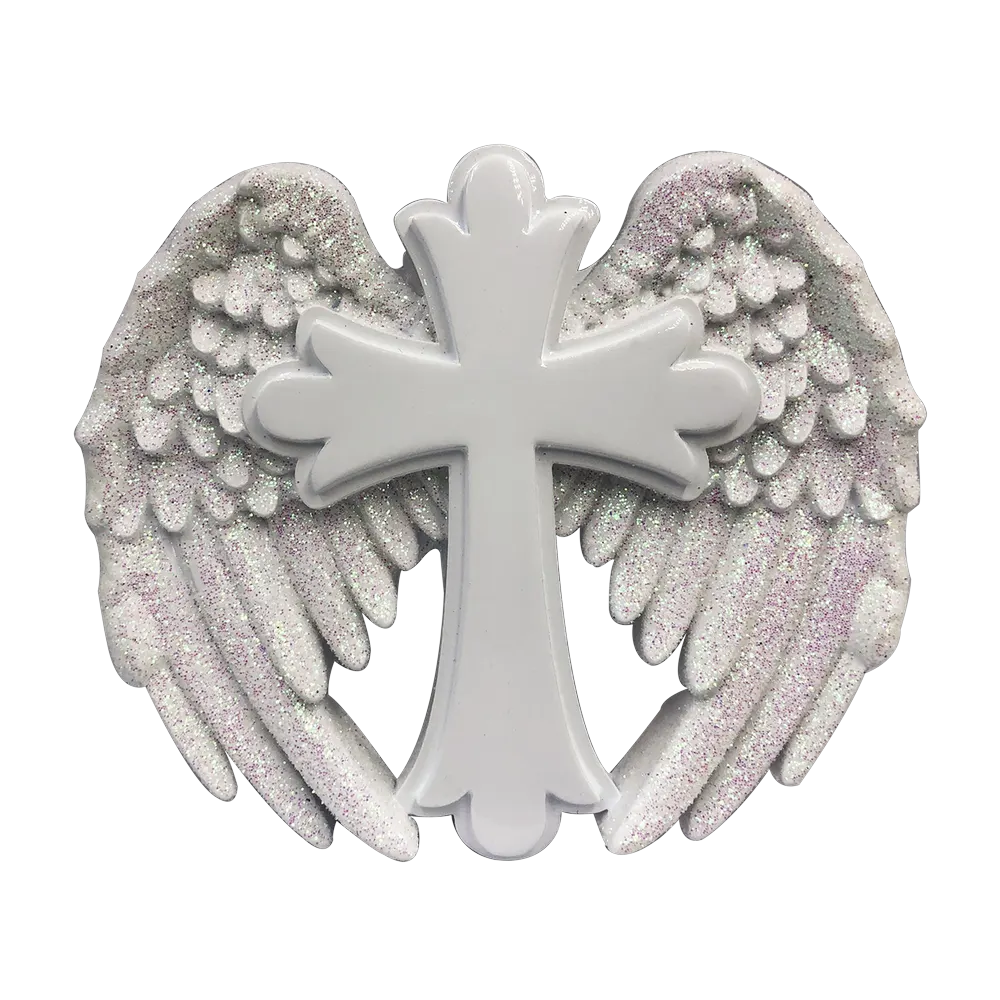 OR2125 - Cross With Wings Personalised Christmas Decoration