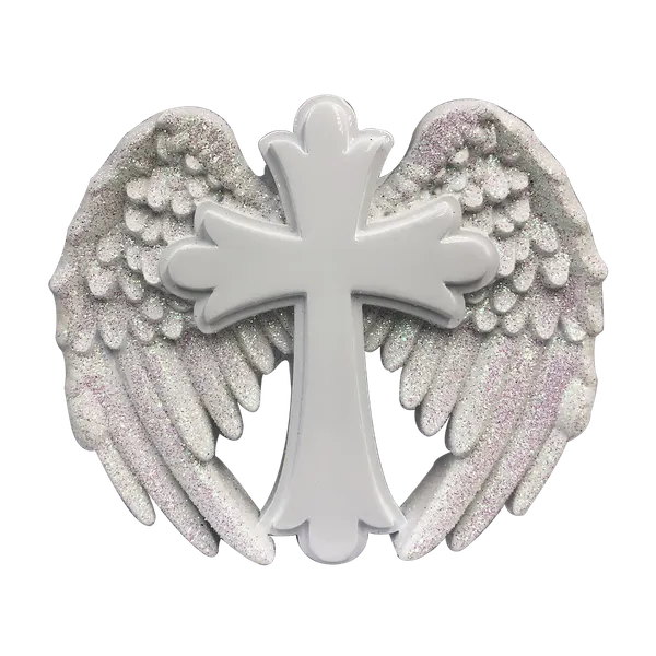 OR2125 - Cross With Wings Personalised Christmas Decoration