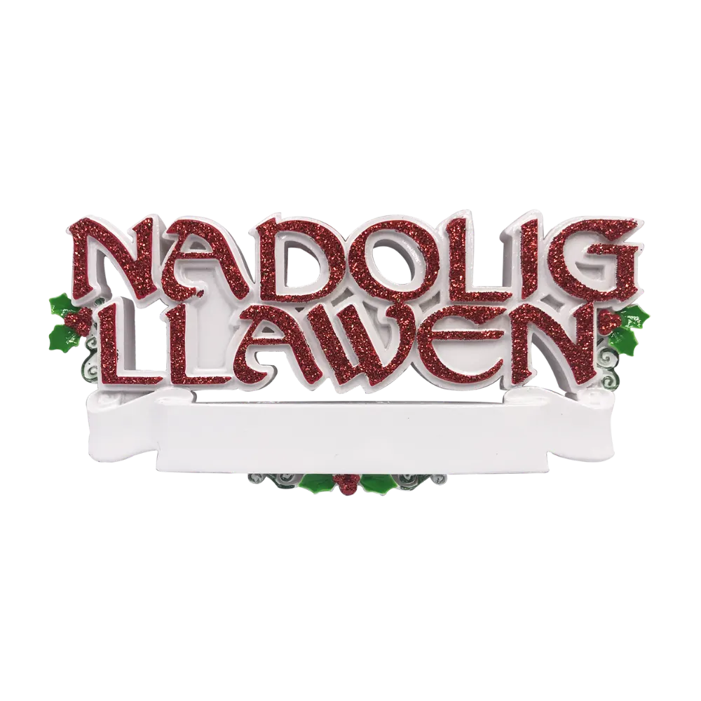 OR2160-NADOLIG - Nadolig Llawen Personalised Christmas Decoration