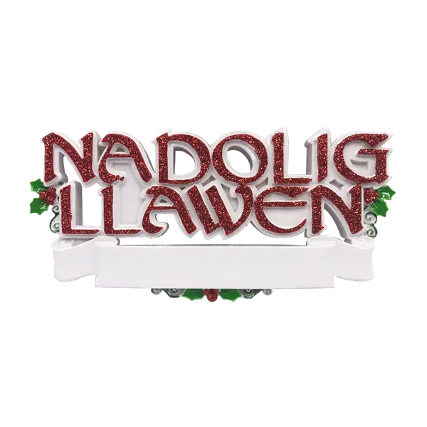 OR2160-NADOLIG - Nadolig Llawen Personalised Christmas Decoration