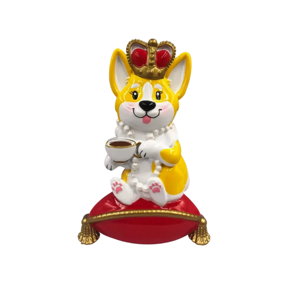 OR2168-F - Corgi Tea Party (Female) Personalised Christmas Decoration