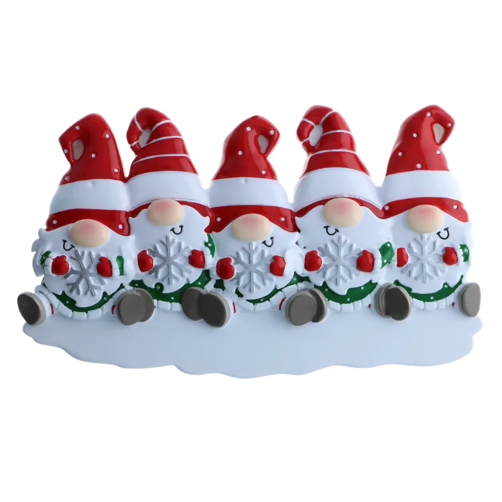OR2221-5 - Gnome Family of Personalised Christmas Decoration