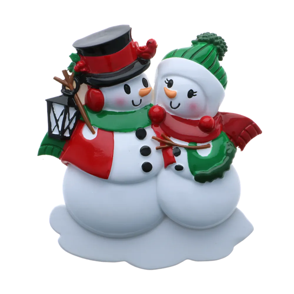 OR2255-2 - Snowman Family of 2 Personalised Christmas Decoration