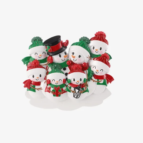 OR2255-8 - NEW SNOWMAN FAMILY OF 8