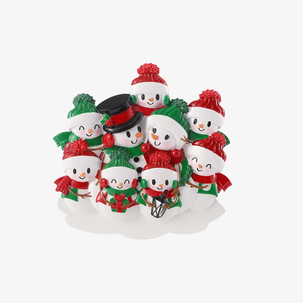 OR2255-9 - NEW SNOWMAN FAMILY OF 9