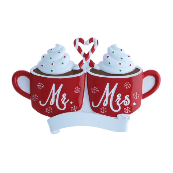 OR2345 - Mr. & Mrs. Hot Cocoa Personalised Christmas Decoration