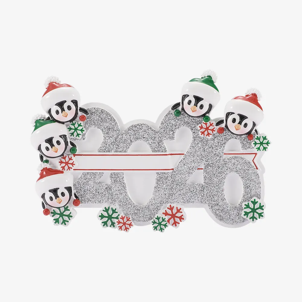OR2350-5 - 2026 Family of 5 Personalised Christmas Ornament
