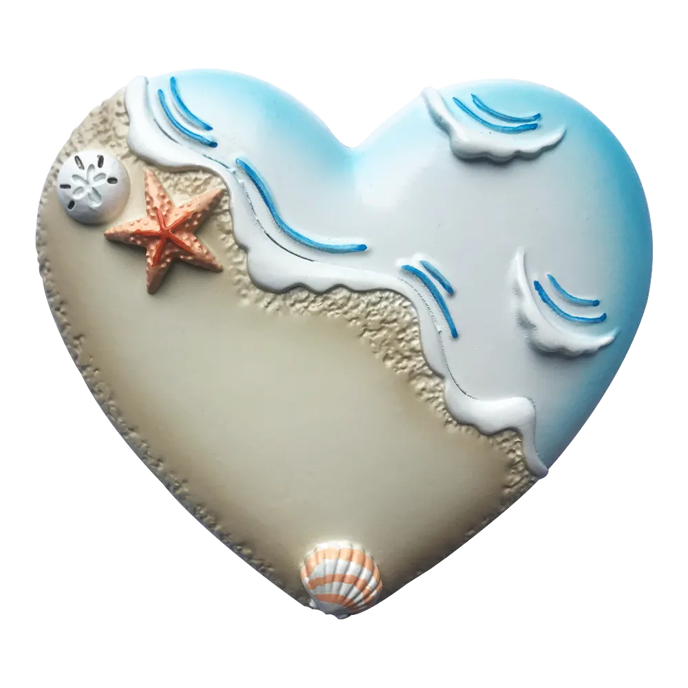 OR2382 - Write Your Name in Beach Sand Heart Personalised Christmas Decoration