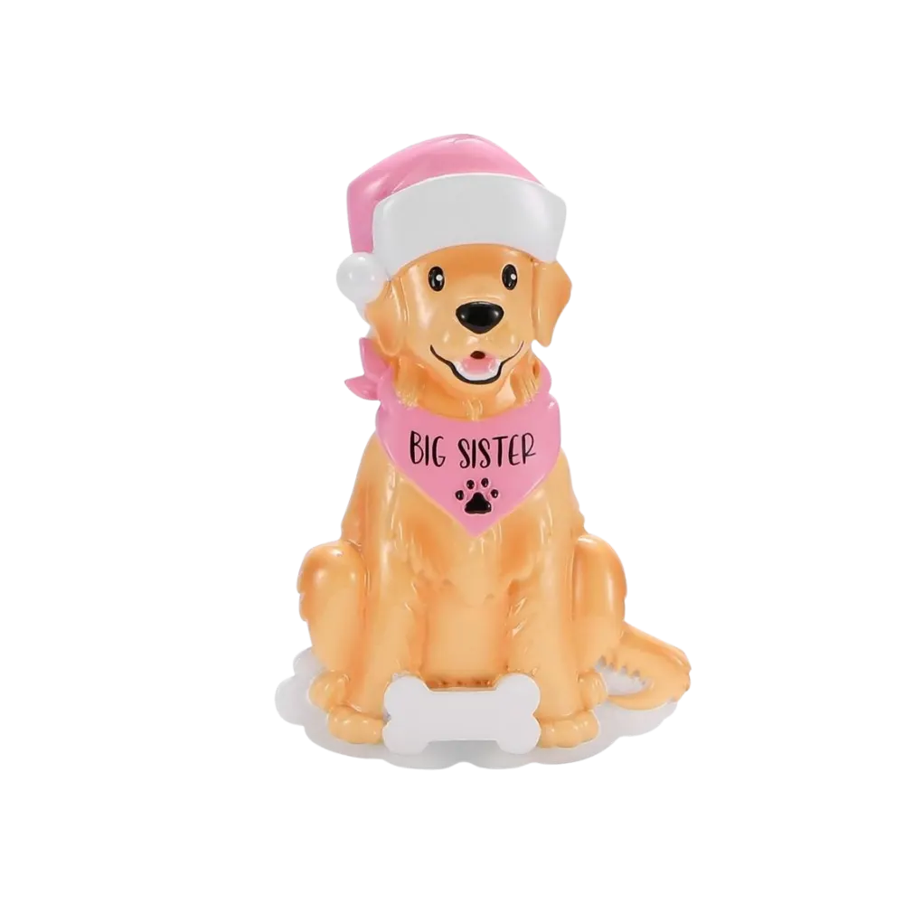 OR2486-P - Promoted To Big Sister Dog Personalised Christmas Decoration