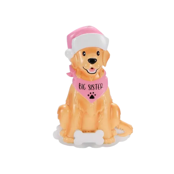OR2486-P - Promoted To Big Sister Dog Personalised Christmas Decoration