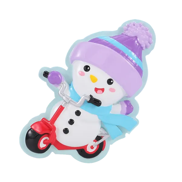 OR2505 - Snowman On Scooter Personalised Christmas Decoration