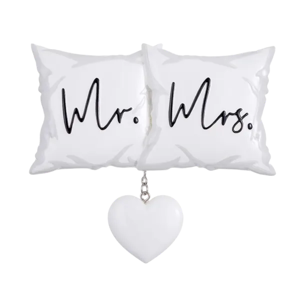 OR2516 - Mr. & Mrs. Pillows Personalised Christmas Decoration