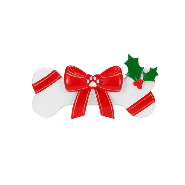 OR2758 - New Bone with Christmas Ribbon