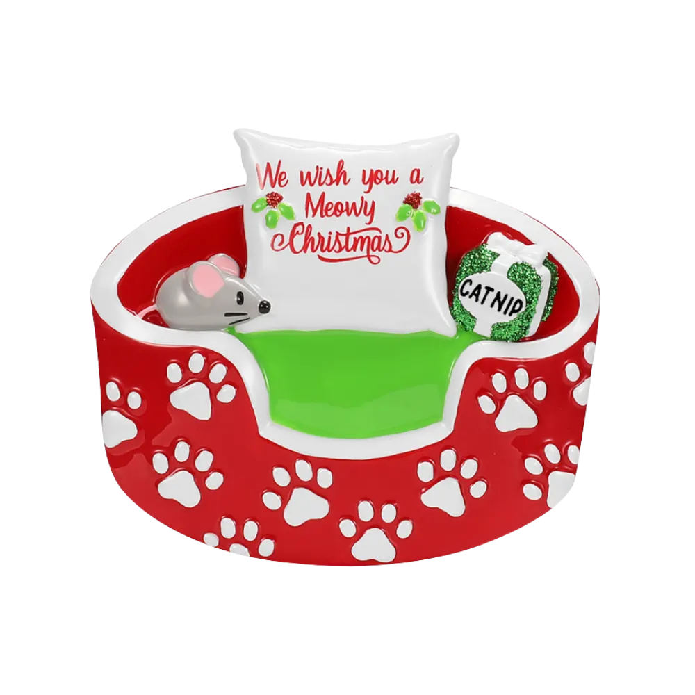 OR2761 - Cat Bed "We Wish You A Meowing Christmas"