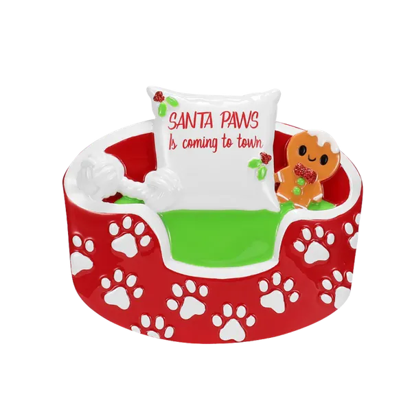 OR2830 - Dog Bed "Santa Paws Is Coming To Town"