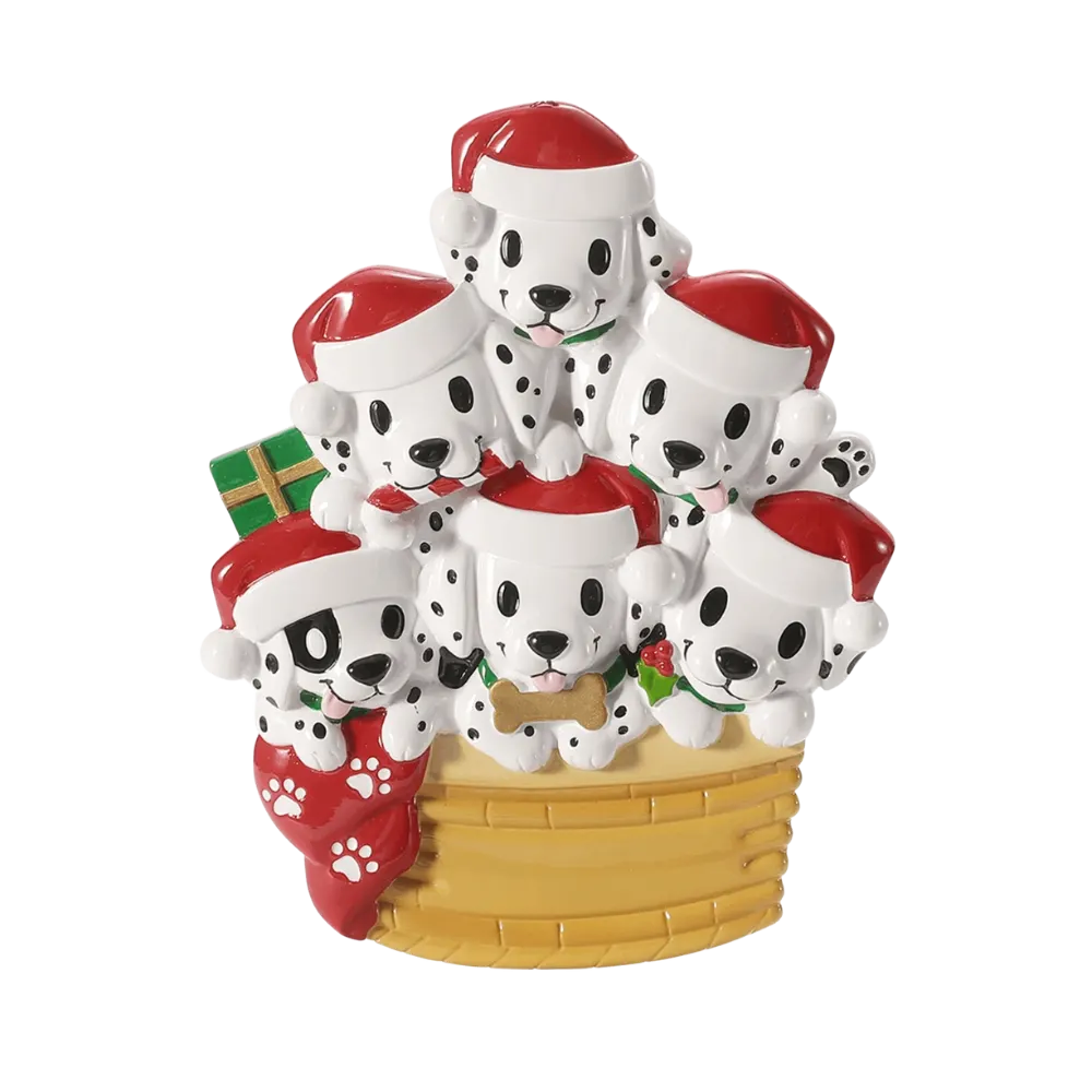 OR2910-6 - Puppy Family With Christmas Hats - Make More Christmas - 6