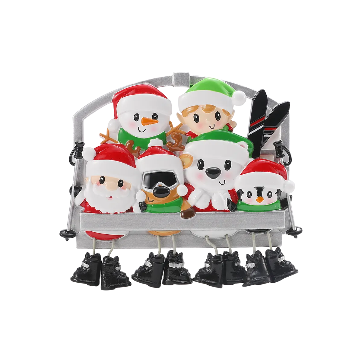 OR3048-6 - Ski Lift Family Dangling Legs - 6