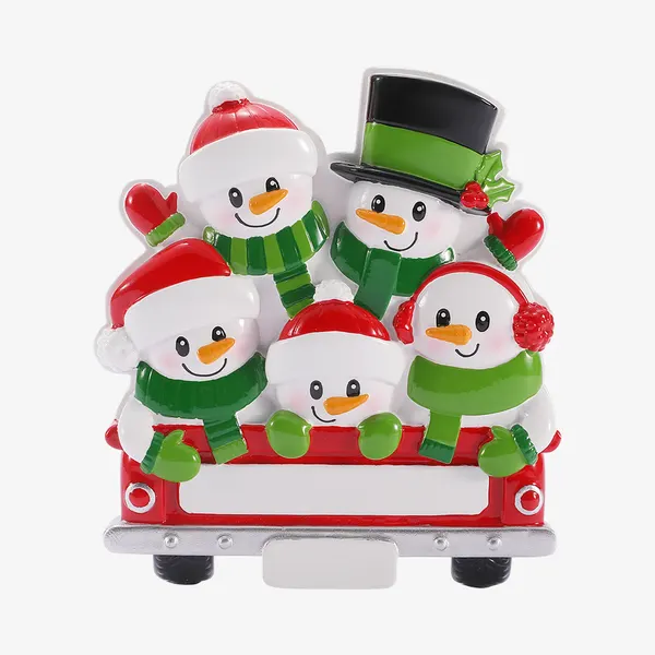 OR3081-5 - Back of Red Truck Family of 5