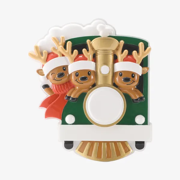 OR3087-3 - Reindeer on Christmas Train Family of 3