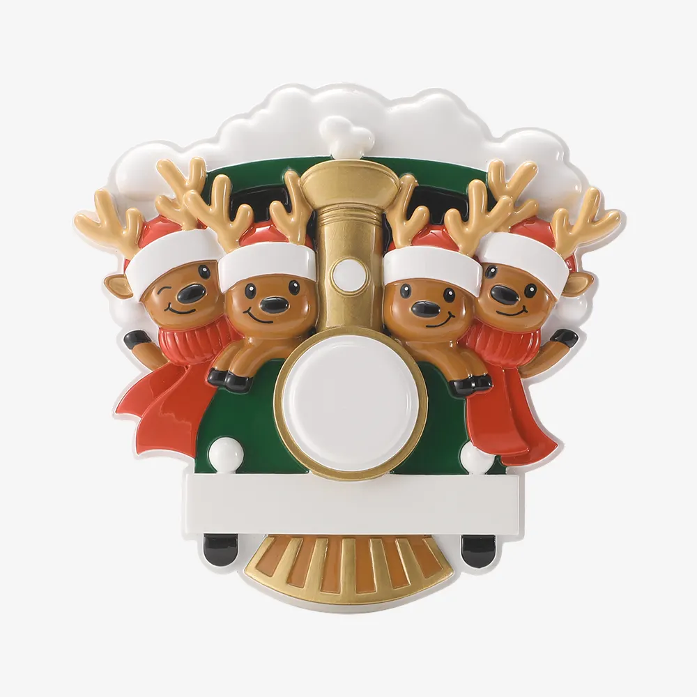 OR3087-4 - Reindeer on Christmas Train Family of 4