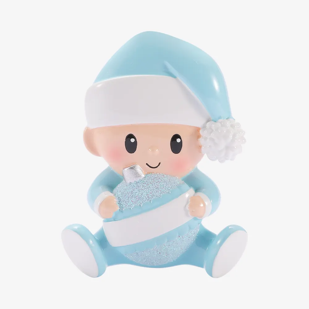 OR3091-B - Baby Hold Christmas Ornament - Blue