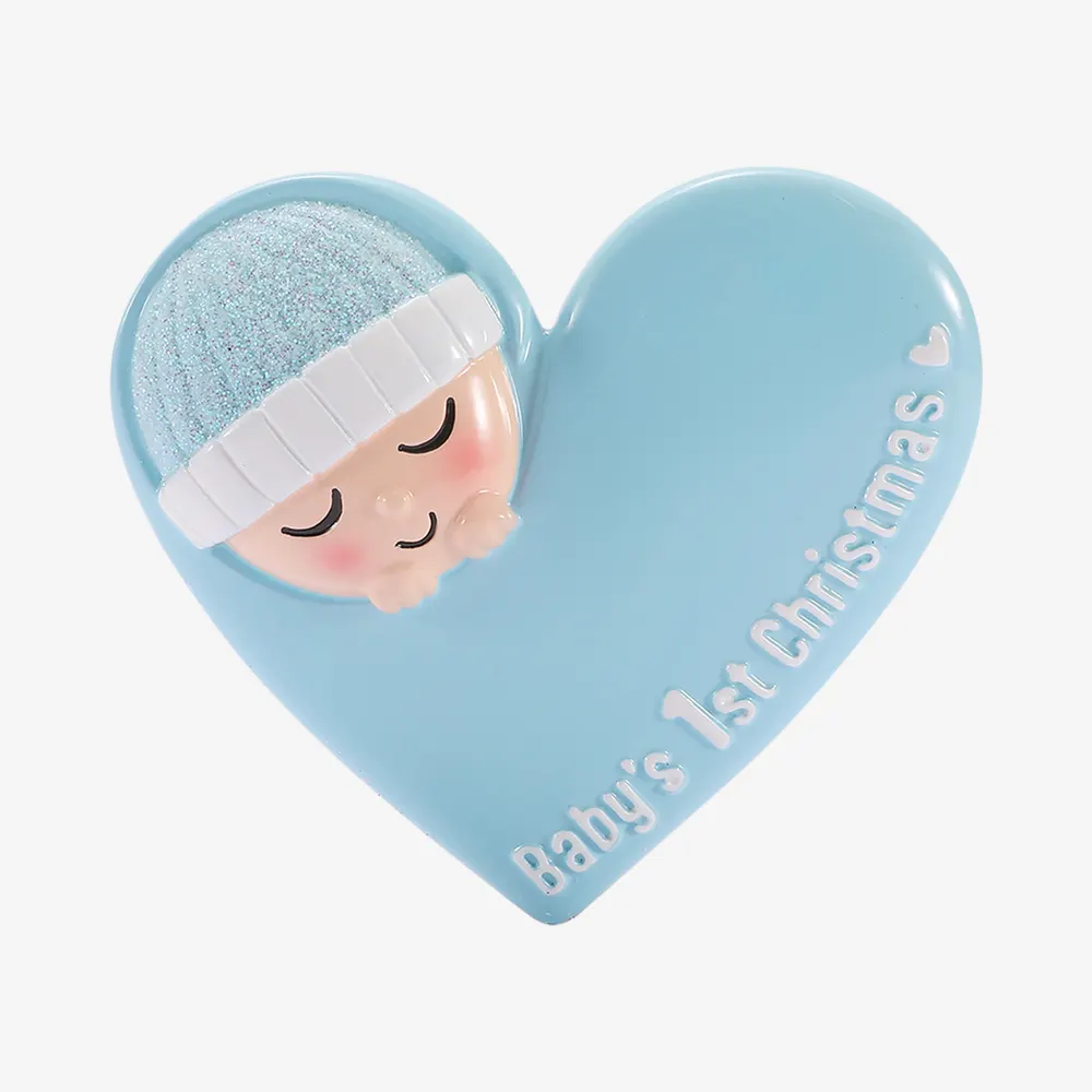 OR3094-B - Cute Baby with Cap in Heart - Blue