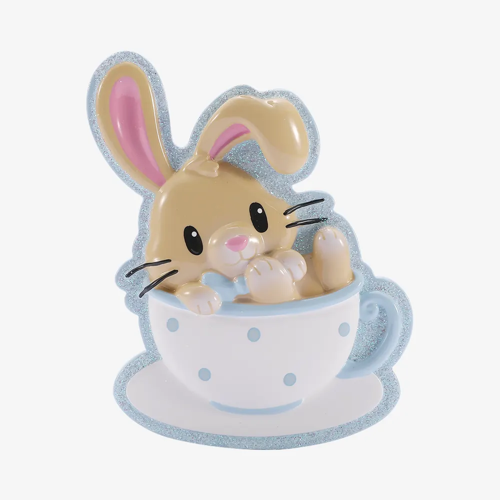 OR3098-B - Baby Bunny in Teacup - Blue