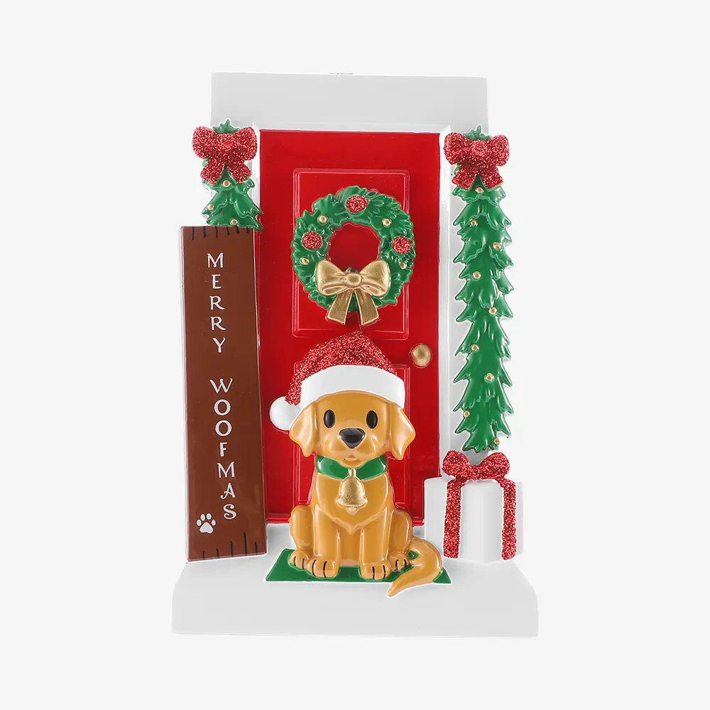 OR3183 - Merry Woofmas Wall Sign Door Best with Dog