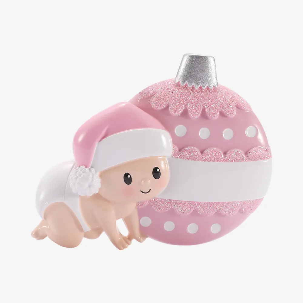 OR3194-P - Baby Crawling Ornament - Pink