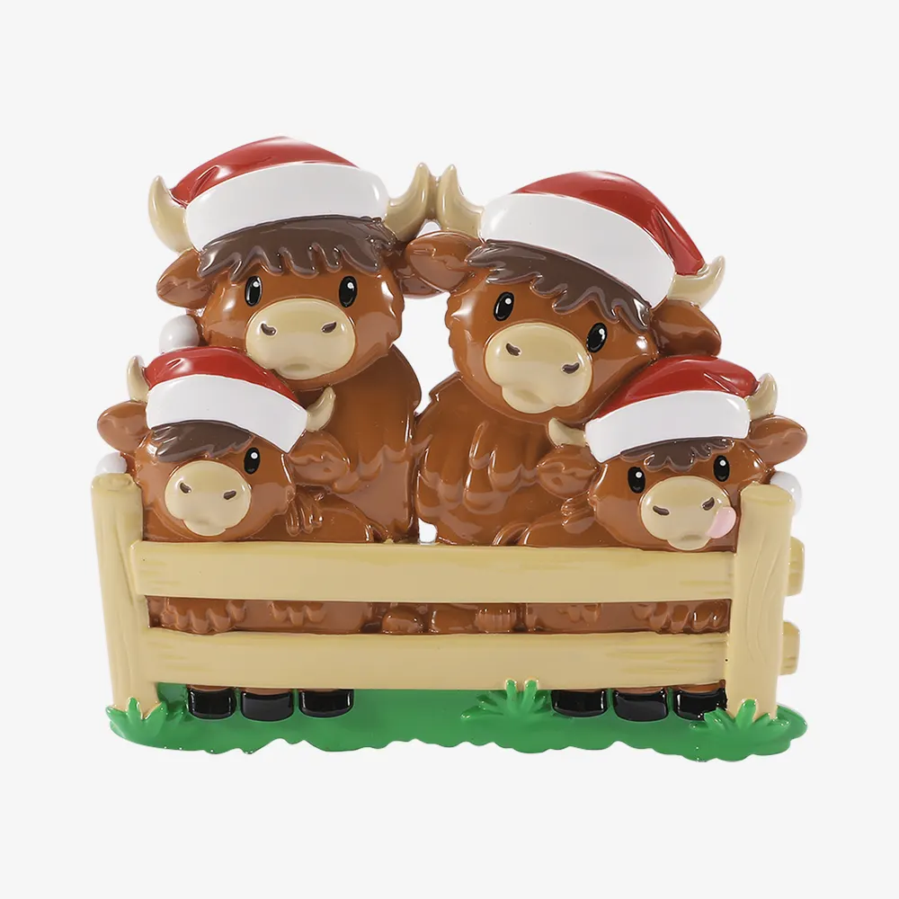 OR3198-4 - Highland Cow Family of 4