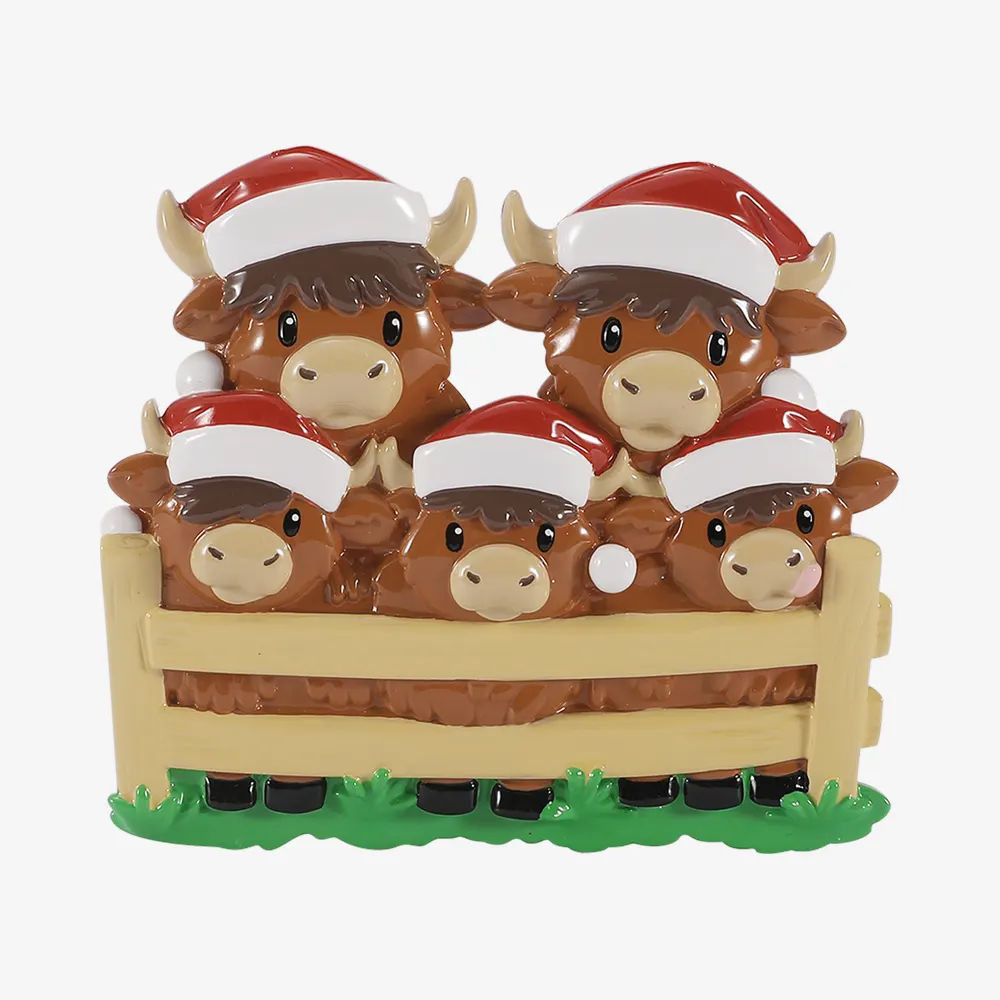 OR3198-5 - Highland Cow Family of 5