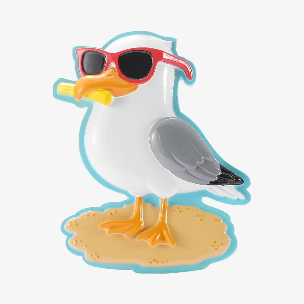 OR3200 - Seagull in Sunglasses on a Beach